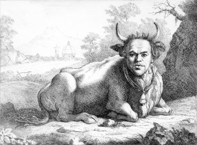 كاريكاتير بورتريه ذاتي من 25 كاريكاتير ، 1768-9 بواسطة توماس باتش